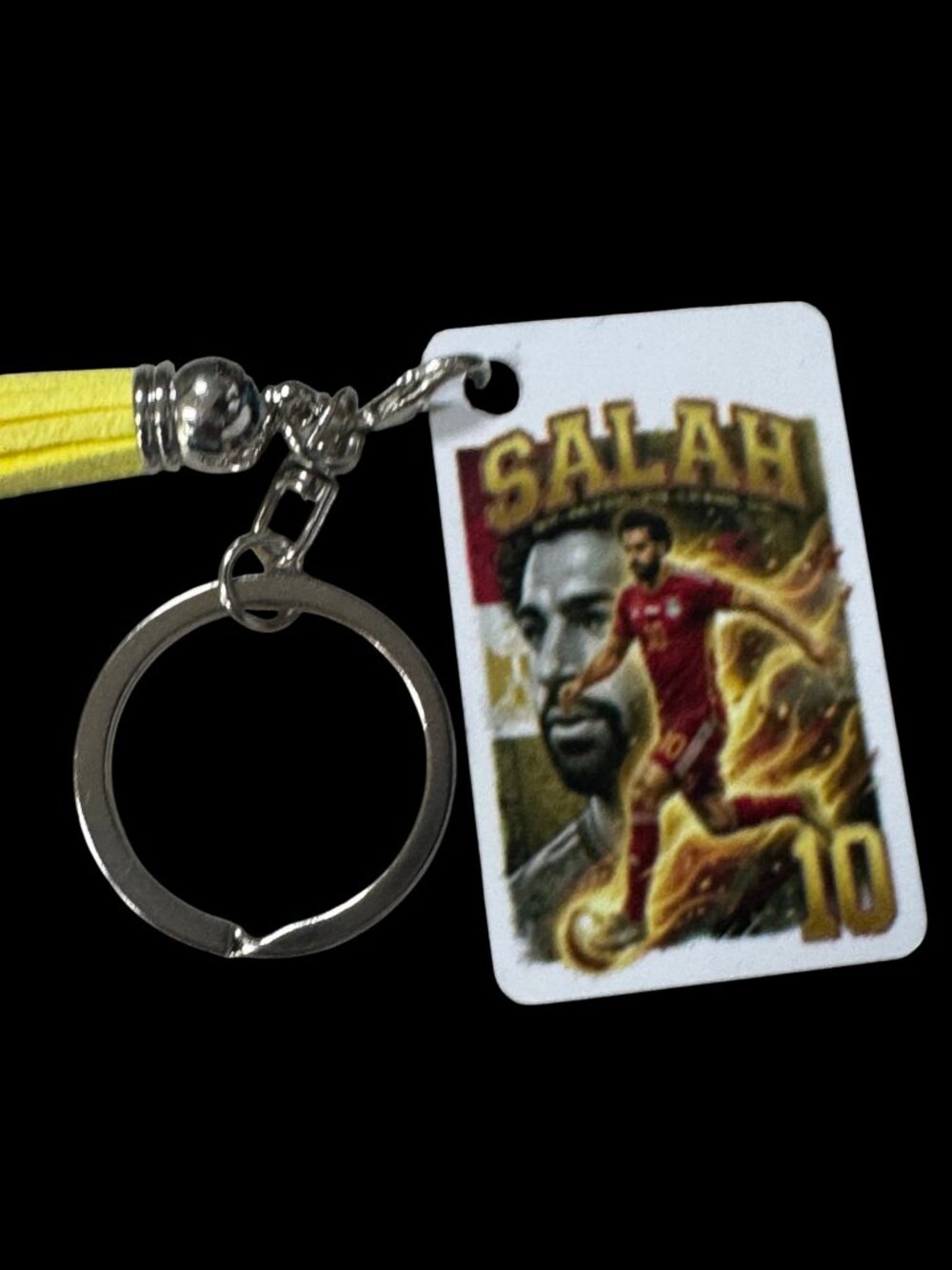 Salah No. 10 Soccer Player Metal Keychain, Graphic Print